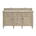 Lorelai 60" Double Vanity, Mid-Century Walnut w/ 3 CM Ethereal Noctis Silestone Top