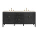 Myrrin 72" Double Vanity, Carbon Oak w/ 3 CM Charcoal Soapstone Silestone Top