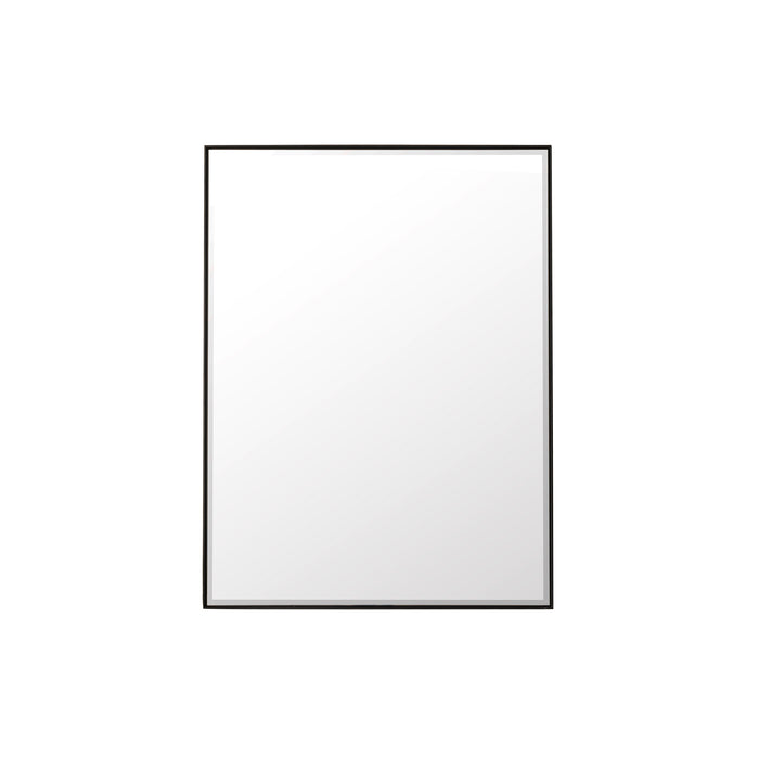 Rohe 30" Rectangular Mirror, Matte Black