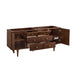 Amberly 72" Double Vanity, Mid-Century Walnut w/ 3 CM Parisien Bleu Top w/FreePower Wireless Charger