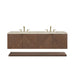 Marcello 72" Double Vanity, Chestnut, w/ 3 CM Tajnar Eclos Top