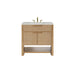Solene 36" Single Vanity, Seaside Oak, w/ 3 CM Lime Delight Quartz Top