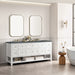 Breckenridge 72" Double Vanity, Whitewashed Oak w/ 3 CM Charcoal Soapstone Silestone Top