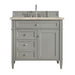 Brittany 36" Single Vanity, Urban Gray, w/ 3 CM Tajnar Eclos Top