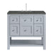 Breckenridge 36" Single Vanity, Serenity Blue, w/ 3 CM Parisien Bleu Quartz Top