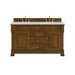 Brookfield 60" Double Vanity, Honey Oak