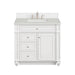 Bristol 36" Single Vanity, Bright White w/ 3 CM Lime Delight Silestone Top