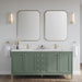 James Martin Chicago 72" Double Bathroom Vanity in Smokey Celadon, shown in a bathroom setting