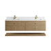 Allamari 72" Double Vanity, Sable w/ 3 CM White Zeus Silestone Top