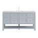 Breckenridge 60" Single Vanity, Smokey Celadon, w/ 3 CM Eternal Jasmine Pearl Quartz Top