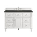 Lorelai 48" Single Vanity, Bright White w/ 3 CM Carrara White Marble Top