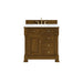 Brookfield 36" Single Vanity, Honey Oak, w/ 3 CM White Zeus Silestone Top