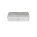 Bellshire 24" Drawer Unit, Bright White w/ 3 CM Victorian Silver Silestone Top