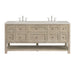 Breckenridge 72" Double Vanity, Serenity Blue, w/ 3 CM Eternal Jasmine Pearl Quartz Top