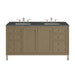 Chicago 60" Double Vanity, Smokey Celadon, w/ 3 CM Victorian Silver Silestone® Top