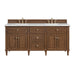 Lorelai 72" Double Vanity, Light Natural Oak, w/ 3 CM Tajnar Eclos Top