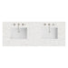 60" Double Top, 3 CM Eternal Jasmine Pearl Silestone w/ Sink
