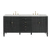 Myrrin 72" Vanity, Bright White, w/ 3 CM Tajnar Eclos Top w/FreePower Wireless Charger