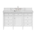 Brittany 60" Single Vanity, Victory Blue, w/ 3 CM Siberian Silestone Top w/FreePower Wireless Charger