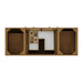 Hudson 60" Single Vanity, Light Natural Oak w/ 3 CM Parisien Bleu Top