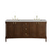 Kinnsden 72" Double Vanity, Sable Oak w/ 3 CM Eternal Jasmine Pearl Silestone Top