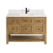 Breckenridge 48" Single Vanity, Bright White w/ 3 CM Eternal Jasmine Pearl Top w/FreePower Wireless Charger
