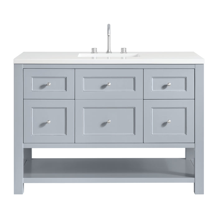 Breckenridge 48" Single Vanity, Smokey Celadon w/ 3 CM Victorian Silver Top