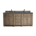 Bristol 72" Double Vanity, Whitewashed Walnut w/ 3 CM Victorian Silver Silestone Top