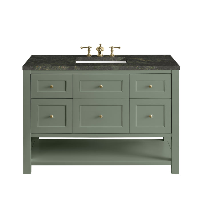 Breckenridge 48" Single Vanity, Light Natural Oak, w/ 3 CM Tajnar Eclos Top w/FreePower Wireless Charger