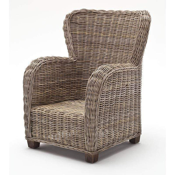 NovaSolo Wickerworks Queen Chair Natural Grey CR42