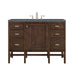 Addison 48" Single Vanity, Mid-Century Acacia w/ 3 CM Parisien Bleu Silestone Top