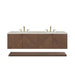 Marcello 72" Double Vanity, Chestnut, w/ 3 CM Siberian Silestone Top