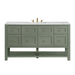 Breckenridge 60" Single Vanity, Light Natural Oak, w/ 3 CM White Zeus Quartz Top