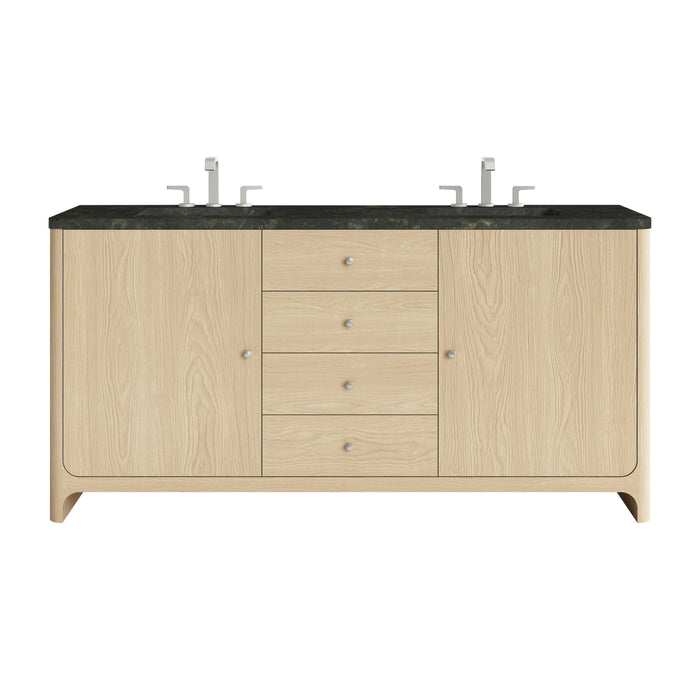 Gracyn 72" Double Vanity, Coastal Driftwood, w/ 3 CM Phantome Eclos Widespread Top