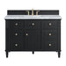 Lorelai 48" Single Vanity, Black Onyx w/ 3 CM Carrara White Marble Top