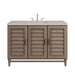 Portland 48" Single Vanity Whitewashed Walnut w/ 3 CM Victorian Silver Silestone Top