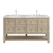 Breckenridge 60" Double Vanity, Smokey Celadon, w/ 3 CM Tajnar Eclos Top w/FreePower Wireless Charger