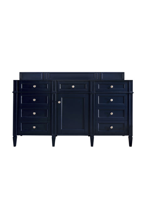 Brittany 60" Single Vanity Cabinet, Black Onyx