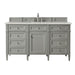 Brittany 60" Single Vanity, Smokey Celadon w/ 3 CM Victorian Silver Top w/FreePower Wireless Charger