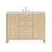 Gracyn 48" Single Vanity, Coastal Driftwood, w/ 3 CM Siberian Silestone Top w/FreePower Wireless Charger