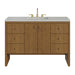 Hudson 48" Single Vanity, Honey Oak w/ 3 CM Lime Delight Silestone Top