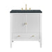 Myrrin 30" Single Vanity, Bright White w/ 3 CM Charcoal Soapstone Silestone Top