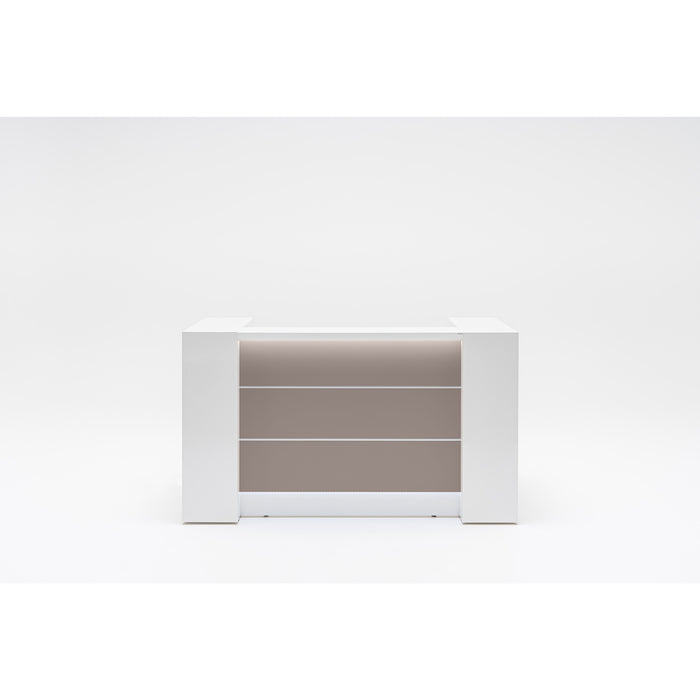 MDD Valde Modern Modular Reception Desk - Straight 75.8" x 36.8" LAV01L