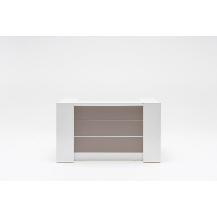 MDD Valde Modern Modular Reception Desk - Straight 75.8" x 36.8" LAV01L