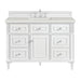 Lorelai 48" Single Vanity, Black Onyx w/ 3 CM Victorian Silver Silestone Top w/FreePower Wireless Charger