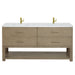 Lucian 72" Double Vanity, Carbon Oak