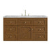 Laurent 48" Single Vanity, Light Natural Oak w/ 3 CM White Zeus Top