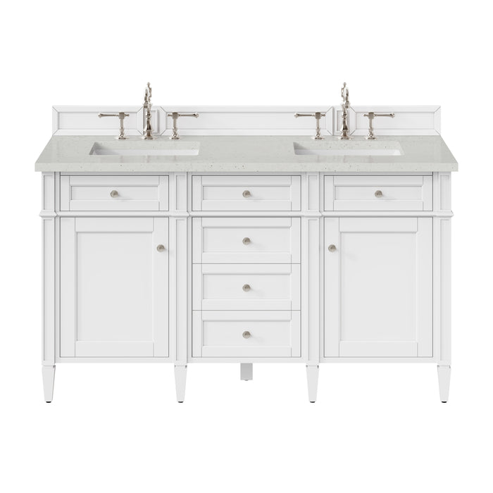 Brittany 60" Double Vanity, Victory Blue, w/ 3 CM Tajnar Eclos Top
