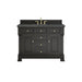Brookfield 48" Single Vanity, Black Onyx w/ 3 CM Parisien Bleu Silestone Top