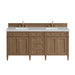 Brittany 72" Double Vanity in Bright White, w/ 3 CM Siberian Silestone Top